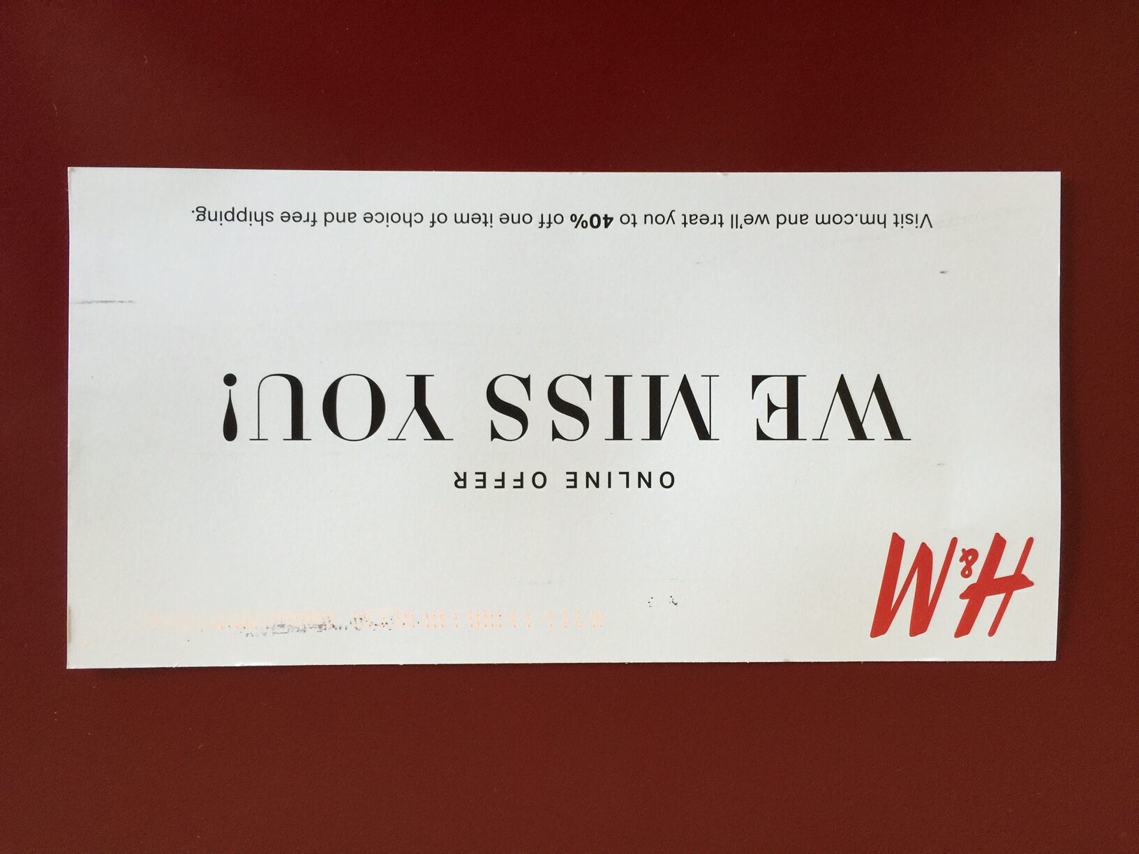 postcard style direct mailing